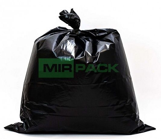 Мешки для мусора 180 литров, 60 мкм, черные, в пачках 100 шт - Вид 1
