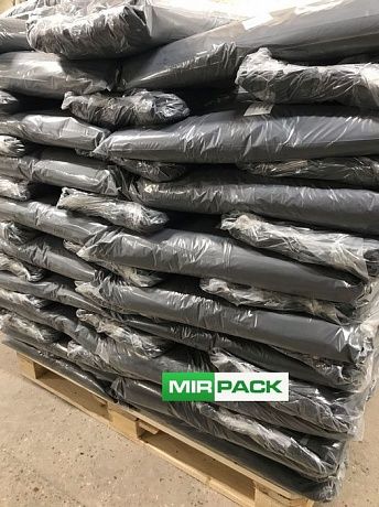 Мешки для мусора 240 литров, 50 мкм, ПВД, черные, упаковка 100 штук, 105х120 см - 2х слойные - Вид 8