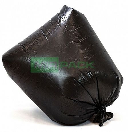 Мешки для мусора 240 литров, 35 мкм, черные, ПВД, в пачках 200 шт  - Вид 6